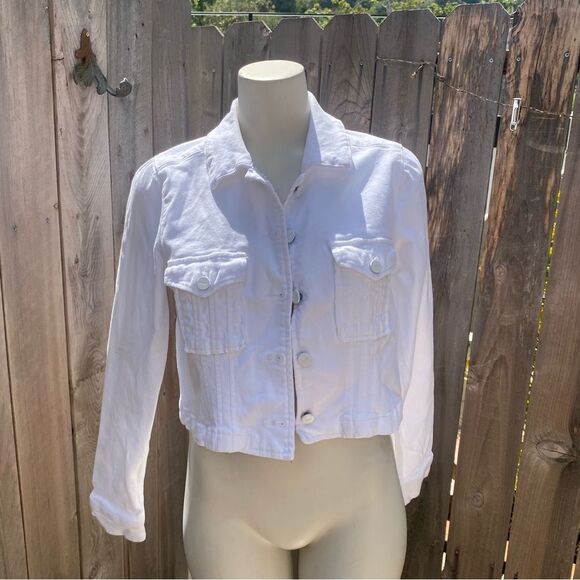 PAIGE Women's Pacey Cropped Denim Jacket size small - Picture 3 of 9